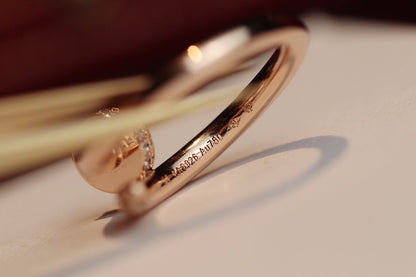 [⭐Luxery]JUSTE RING 2.65MM PINK GOLD DIAMOND