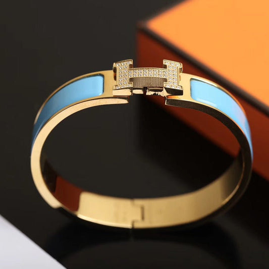 [⭐Luxery]H CLOUD BLUE BRACELET GOLD DIAMOND