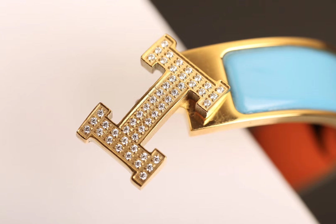 [⭐Luxery]H CLOUD BLUE BRACELET GOLD DIAMOND