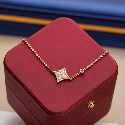 [⭐Luxery]STAR 1 DIAMOND PINK GOLD BRACELET