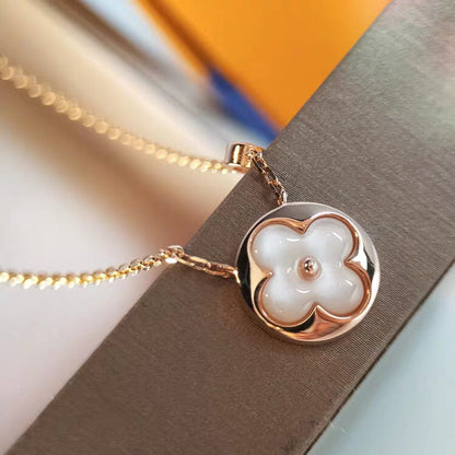 [⭐Luxery]SUN MOP GOLD 1 DIAMOND NECKLACE
