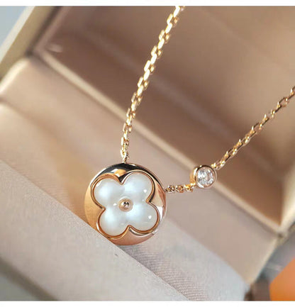 [⭐Luxery]SUN MOP GOLD 1 DIAMOND NECKLACE