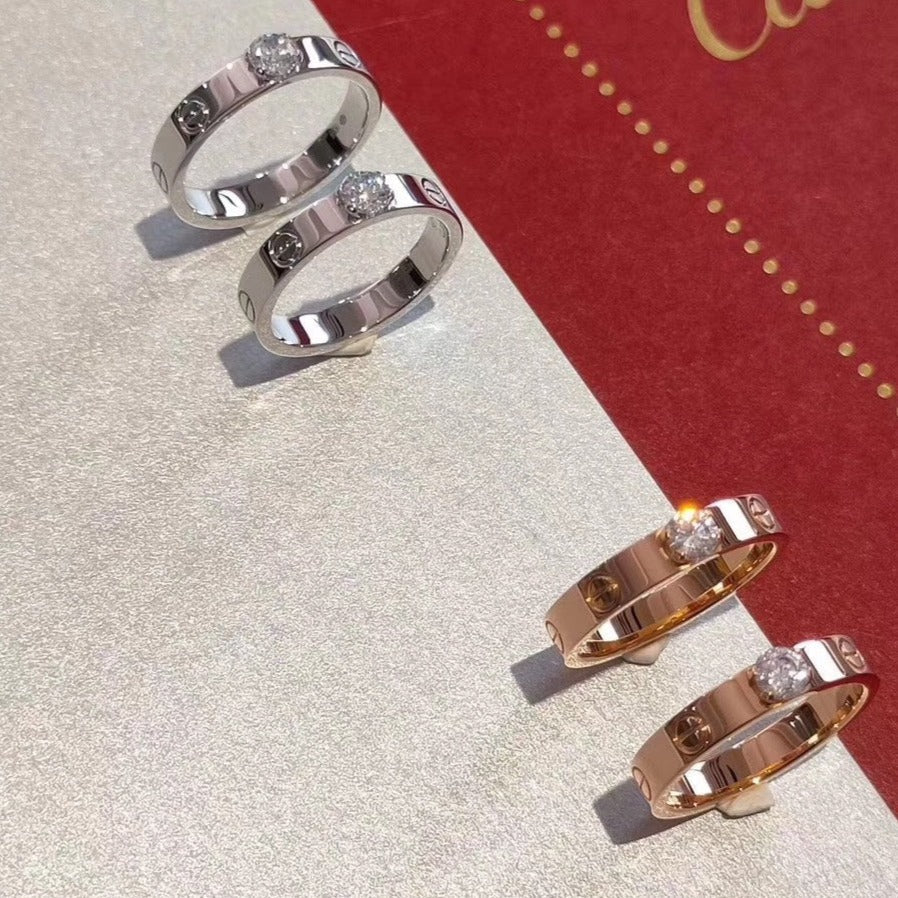 [⭐Luxery]LOVE RING 3.6MM 1 BIG DIAMOND