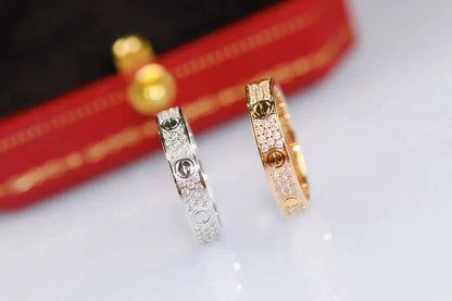 [⭐Luxery]LOVE RING 3.6MM DIAMOND PAVED