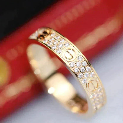 [⭐Luxery]LOVE RING 3.6MM DIAMOND PAVED