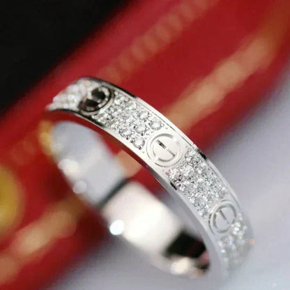 [⭐Luxery]LOVE RING 3.6MM DIAMOND PAVED