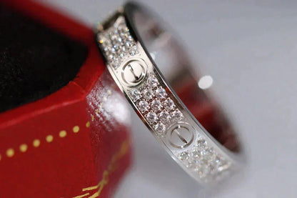[⭐Luxery]LOVE RING 3.6MM DIAMOND PAVED