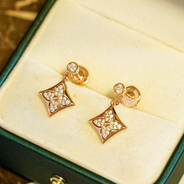[⭐Luxery]STAR DIAMONDS EARRINGS GOLD