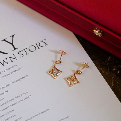 [⭐Luxery]STAR DIAMONDS EARRINGS GOLD