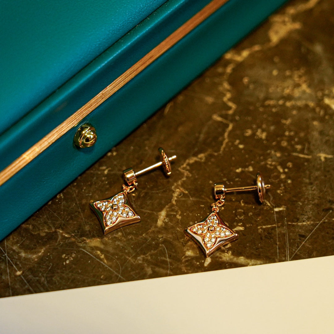 [⭐Luxery]STAR DIAMONDS EARRINGS GOLD