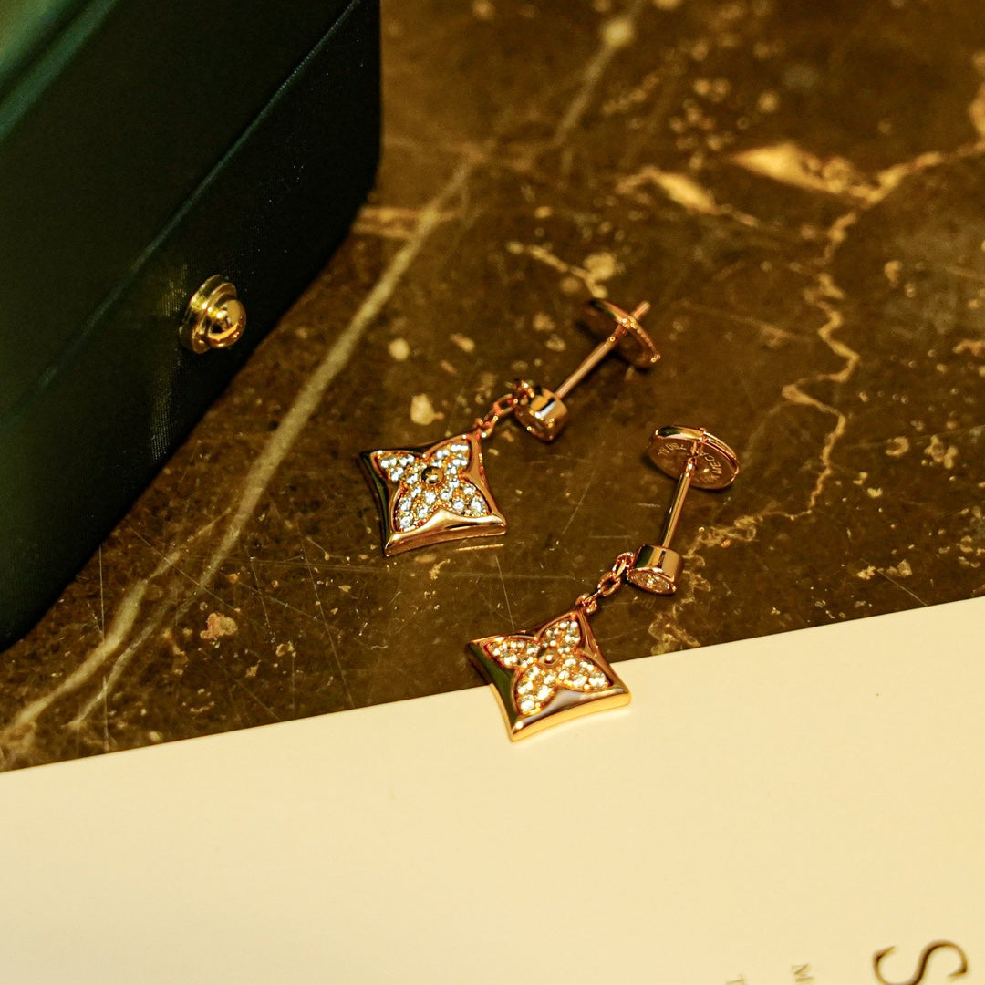 [⭐Luxery]STAR DIAMONDS EARRINGS GOLD