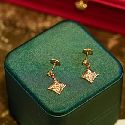 [⭐Luxery]STAR DIAMONDS EARRINGS GOLD