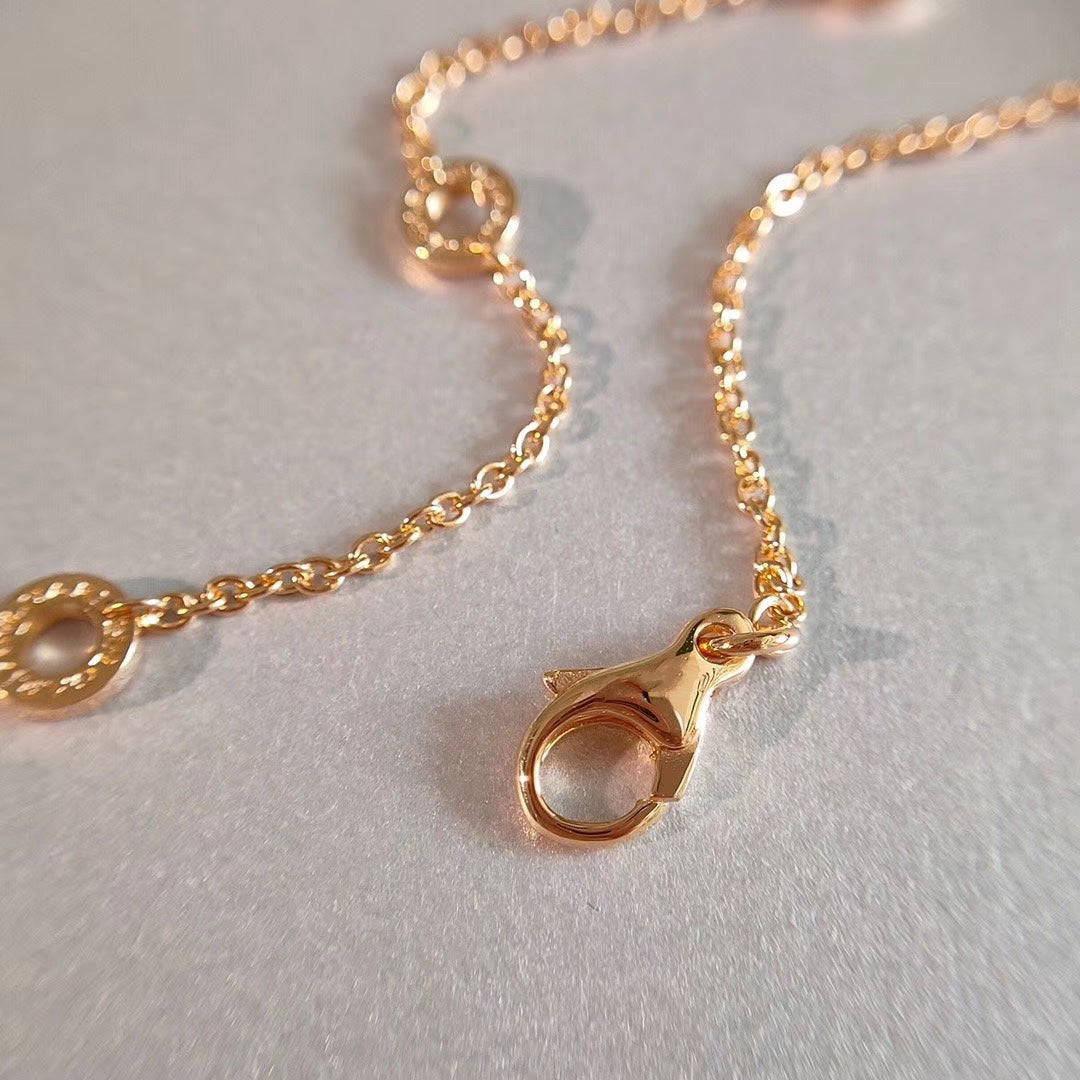 [⭐Luxery]ZERO 1 NECKLACE PINK GOLD