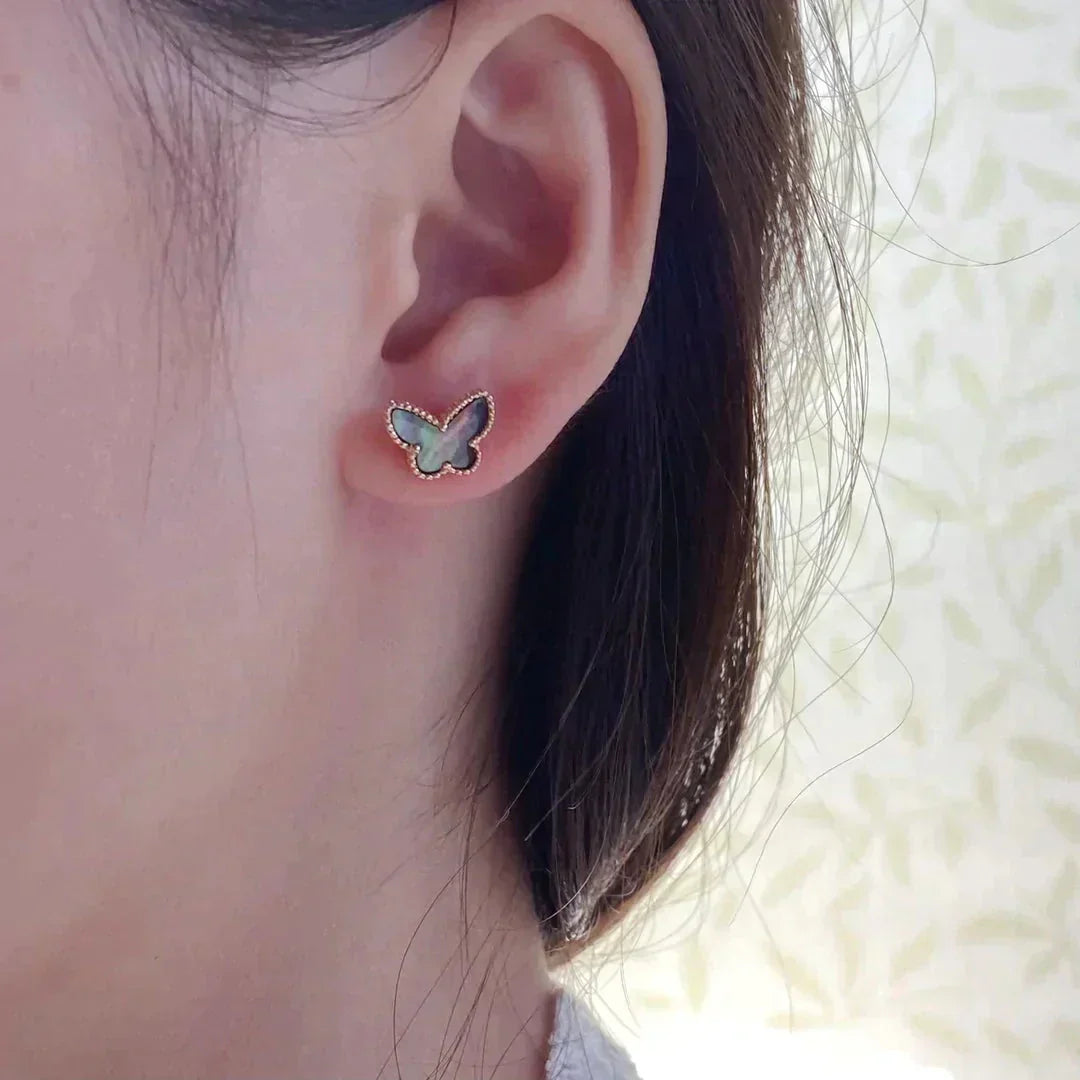 [⭐Luxery]BUTTERFLY DARK MOP  EARRINGS