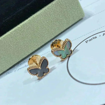 [⭐Luxery]BUTTERFLY DARK MOP  EARRINGS