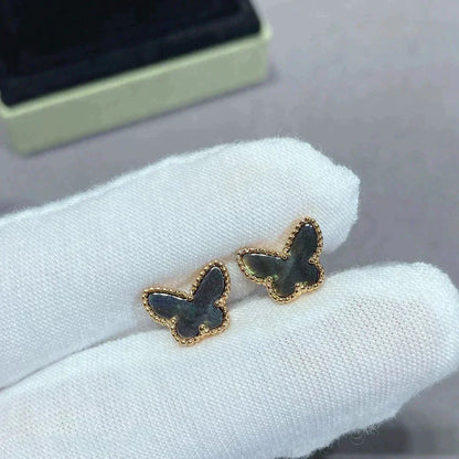 [⭐Luxery]BUTTERFLY DARK MOP  EARRINGS