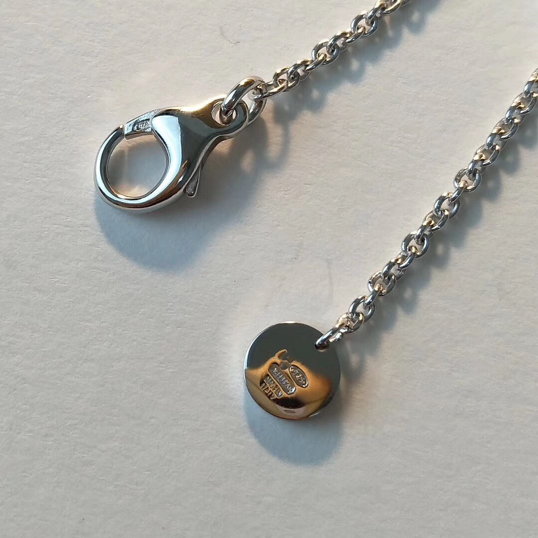 [⭐Luxery]ZERO 1 BLACK CERAMIC SILVER NECKLACE