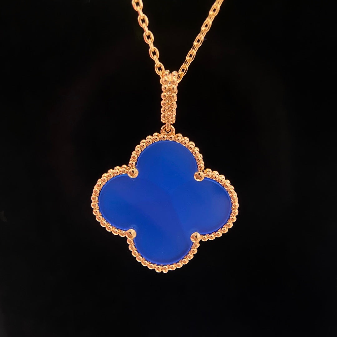[⭐Luxery]CLOVER 25MM NECKLACE TURQUOISE ROSE GOLD