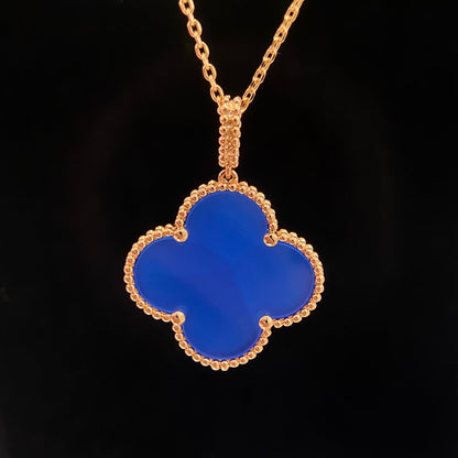 [⭐Luxery]CLOVER 25MM NECKLACE TURQUOISE ROSE GOLD