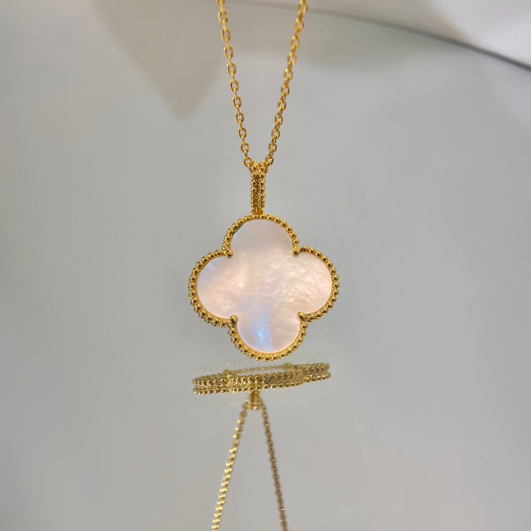 [⭐Luxery]CLOVER 25MM MOP LARGE PENDANT NECKLACE