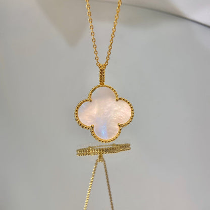 [⭐Luxery]CLOVER 25MM MOP LARGE PENDANT NECKLACE