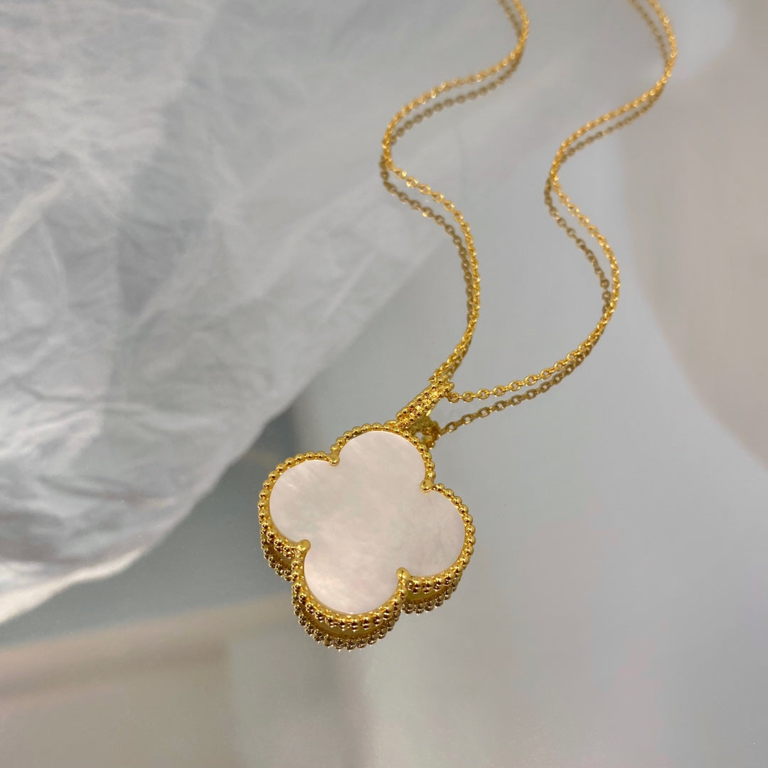[⭐Luxery]CLOVER 25MM MOP LARGE PENDANT NECKLACE
