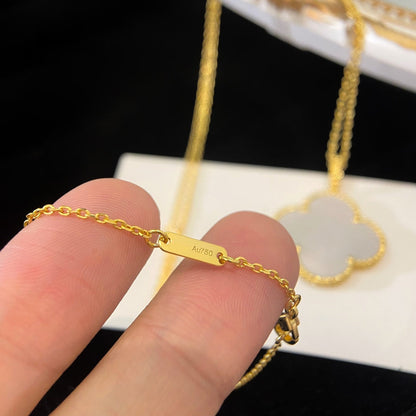 [⭐Luxery]CLOVER 25MM MOP LARGE PENDANT NECKLACE