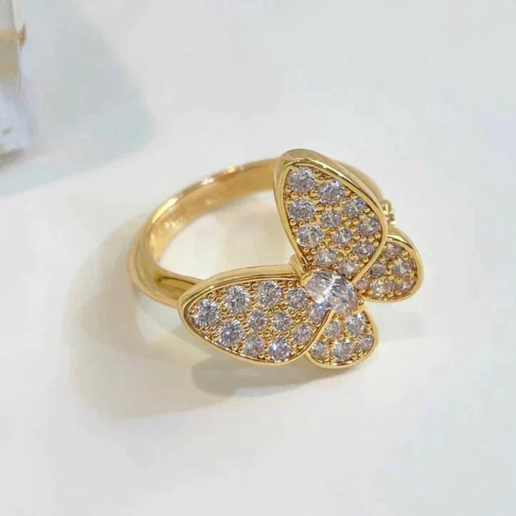[⭐Luxery]BUTTERFLY DIAMOND RING