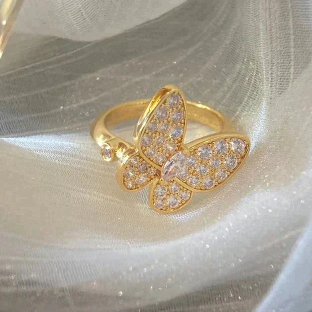 [⭐Luxery]BUTTERFLY DIAMOND RING