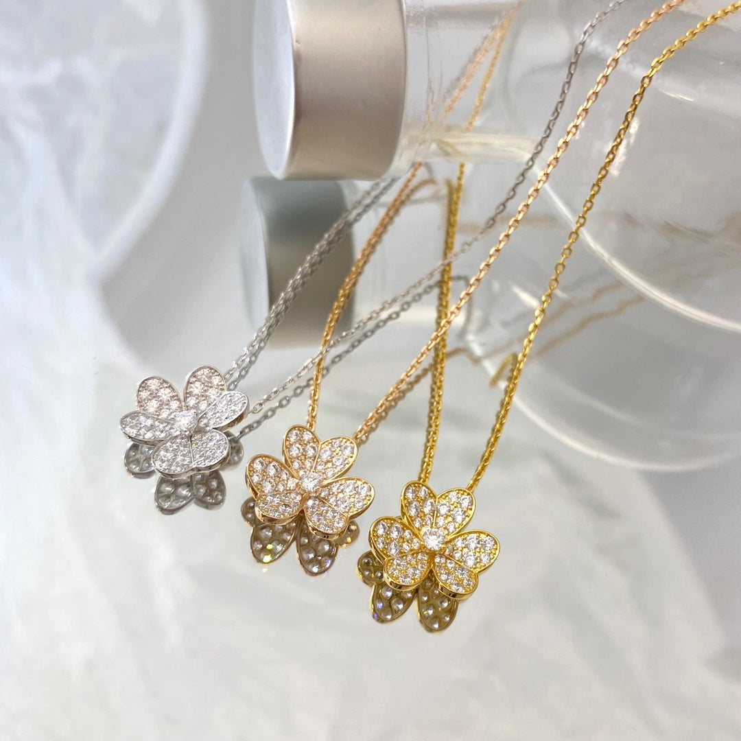 [⭐Luxery]FLOWER DIAMOND NECKLACE