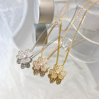 [⭐Luxery]FLOWER DIAMOND NECKLACE
