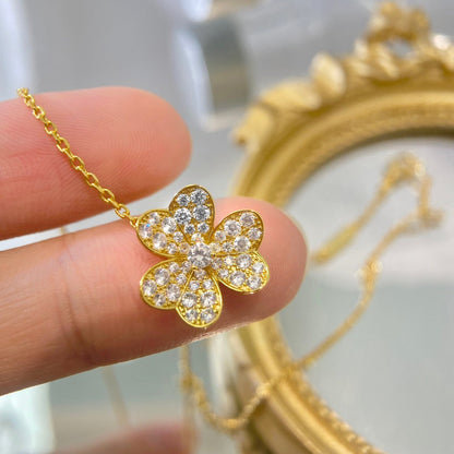 [⭐Luxery]FLOWER DIAMOND NECKLACE