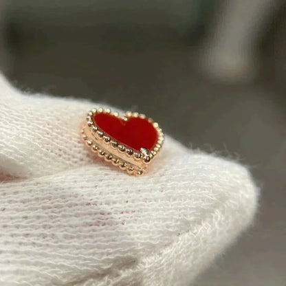 [⭐Luxery]HEART CARNELIAN STUD EARRINGS