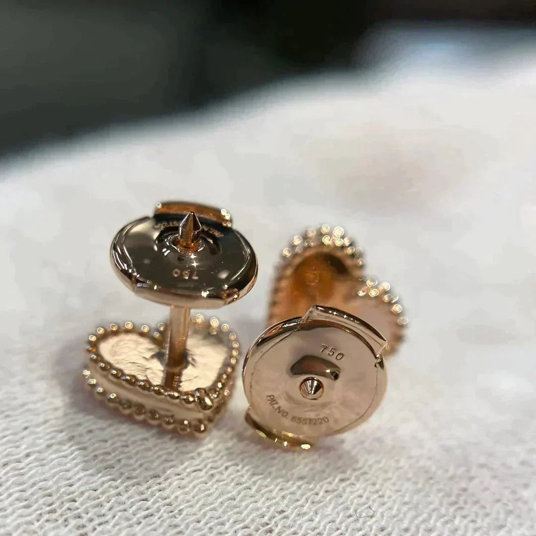 [⭐Luxery]HEART CARNELIAN STUD EARRINGS