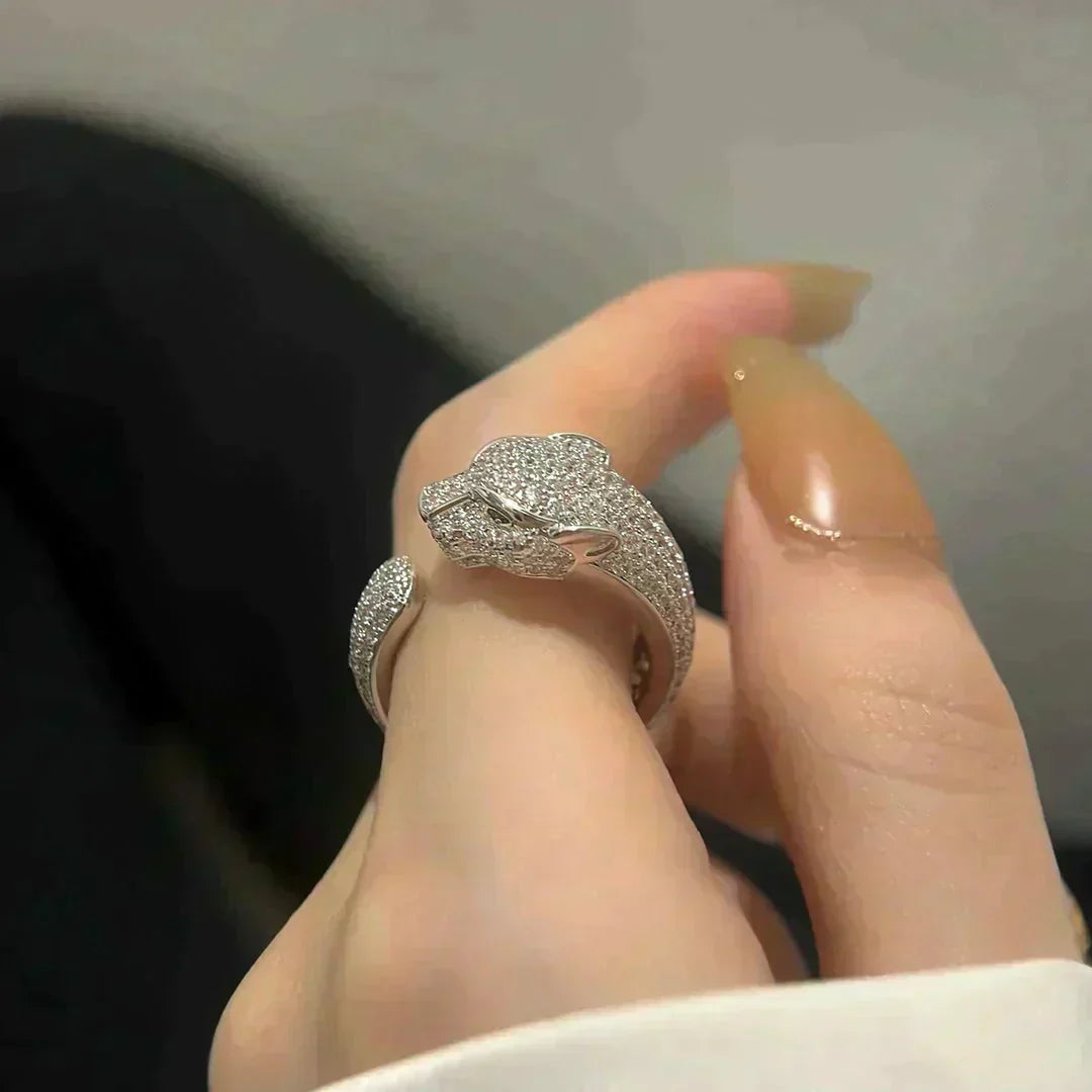 [⭐Luxery]PANTHERE 5.5MM ALL DIAMOND RING