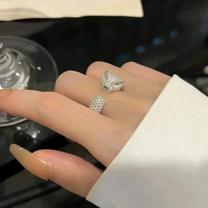 [⭐Luxery]PANTHERE 5.5MM ALL DIAMOND RING