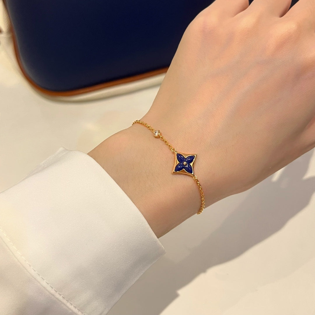 [⭐Luxery]COLOR STAR PINK GOLD DIAMOND BRACELET