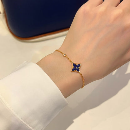 [⭐Luxery]COLOR STAR PINK GOLD DIAMOND BRACELET