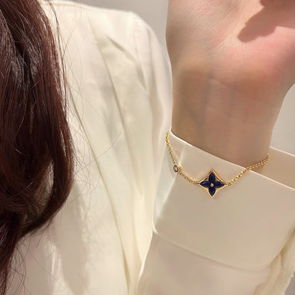 [⭐Luxery]COLOR STAR PINK GOLD DIAMOND BRACELET