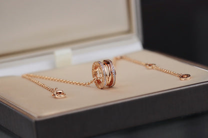 [⭐Luxery]ZERO 1 PINK GOLD NECKLACE