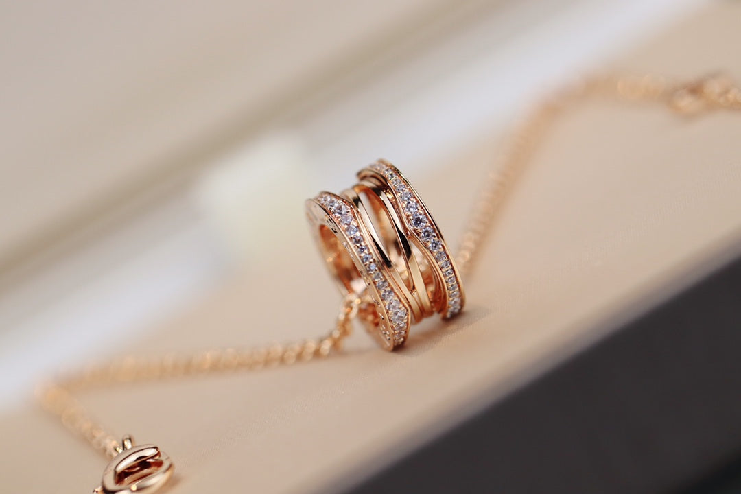 [⭐Luxery]ZERO 1 PINK GOLD NECKLACE