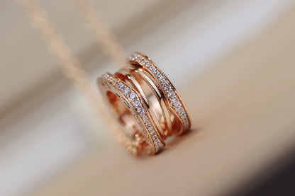 [⭐Luxery]ZERO 1 PINK GOLD NECKLACE