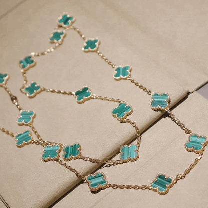 [⭐Luxery]CLOVER 20 MOTIFS MALACHITE GOLD