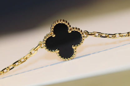 [⭐Luxery]CLOVER 20 MOTIFS ONYX ROSE GOLD