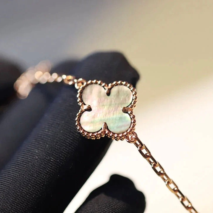 [⭐Luxery]CLOVER 20 MOTIFS DARK MOP DIAMOND  NECKLACE