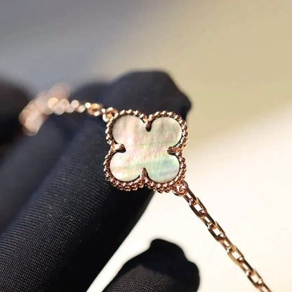 [⭐Luxery]CLOVER 20 MOTIFS DARK MOP DIAMOND  NECKLACE