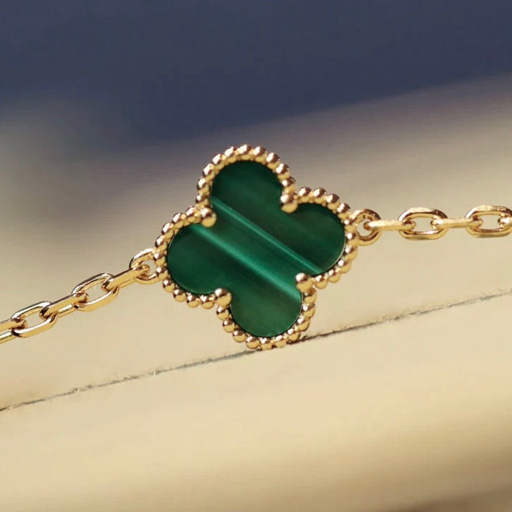 [⭐Luxery]CLOVER 20 MOTIFS MALACHITE GOLD