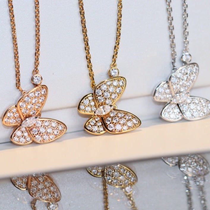 [⭐Luxery]BUTTERFLY DIAMOND NECKLACE