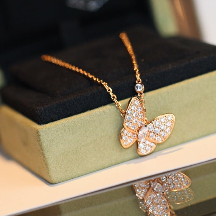 [⭐Luxery]BUTTERFLY DIAMOND NECKLACE
