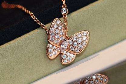 [⭐Luxery]BUTTERFLY DIAMOND NECKLACE
